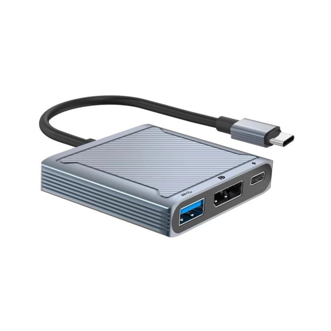 HUB USB-C 3 en 1 | DisplayPort 8K | USB | PD 100W - Simple Tech Nicaragua